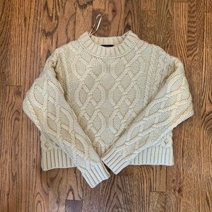 Beige crop sweater from top shop